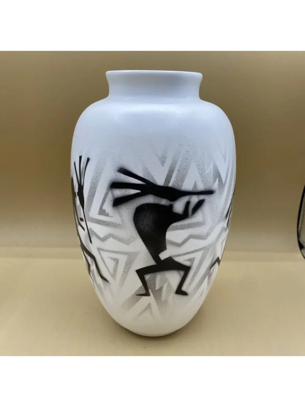 Navajo Signed Pottery Vase James Benally Dine Kokopelli 9.5” Native American
